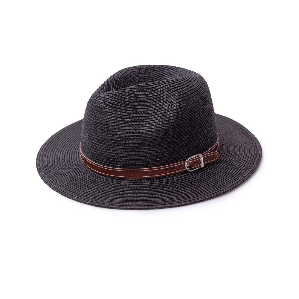 8194 Fedora Sun Hat Fine Braid Wide Brim UPF 50+ Straw Panama Hat Large